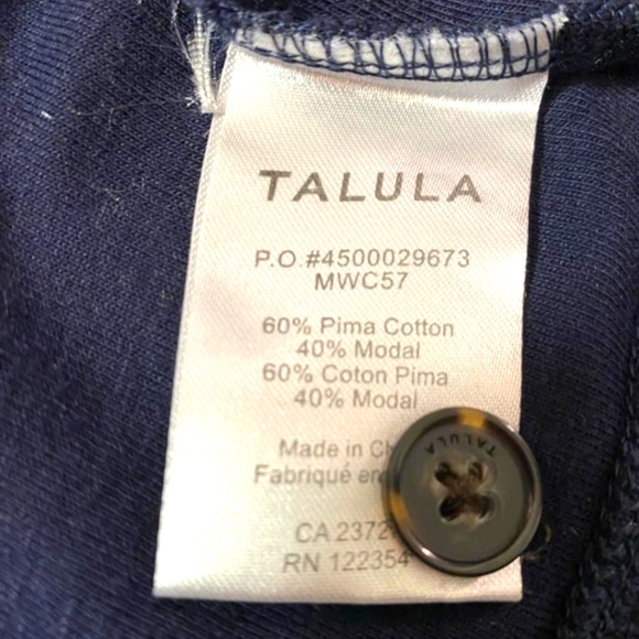 Talula Navy Blue Long Sleeved Button Up Cardigan Sweater With Pockets - Small - Picture 2 of 6